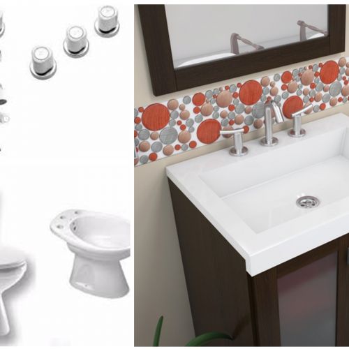 Combo Italiana + conjunto mueble suspendido + Griferia Lorca
